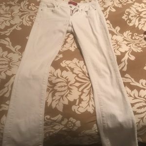 Lucky brand white jeans with small bootleg flare